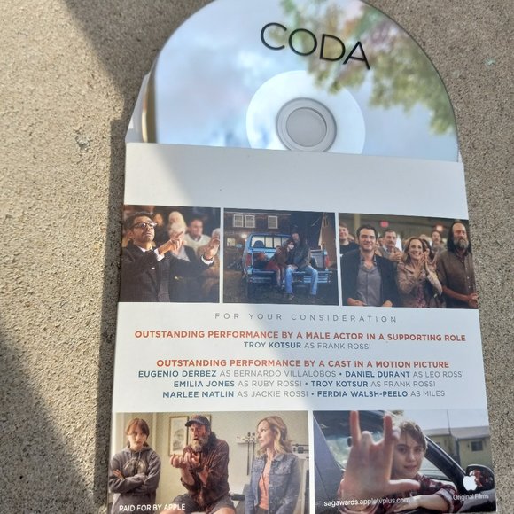FOR YOUR CONSIDERATION FYC - CODA - SAG DVD Screener - Picture 6 of 6